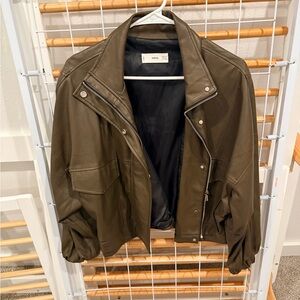 Mango Olive Green Men’s Bomber Jacket